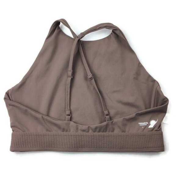 Fundamental Coast Performance Toluca Bra Halter Top Taupe Womens L Spring 2021 - Picture 6 of 12